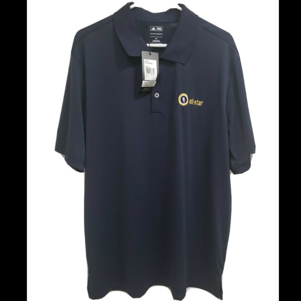 Men Adidas PureMotion All-Star Blue Polo XL Jersey